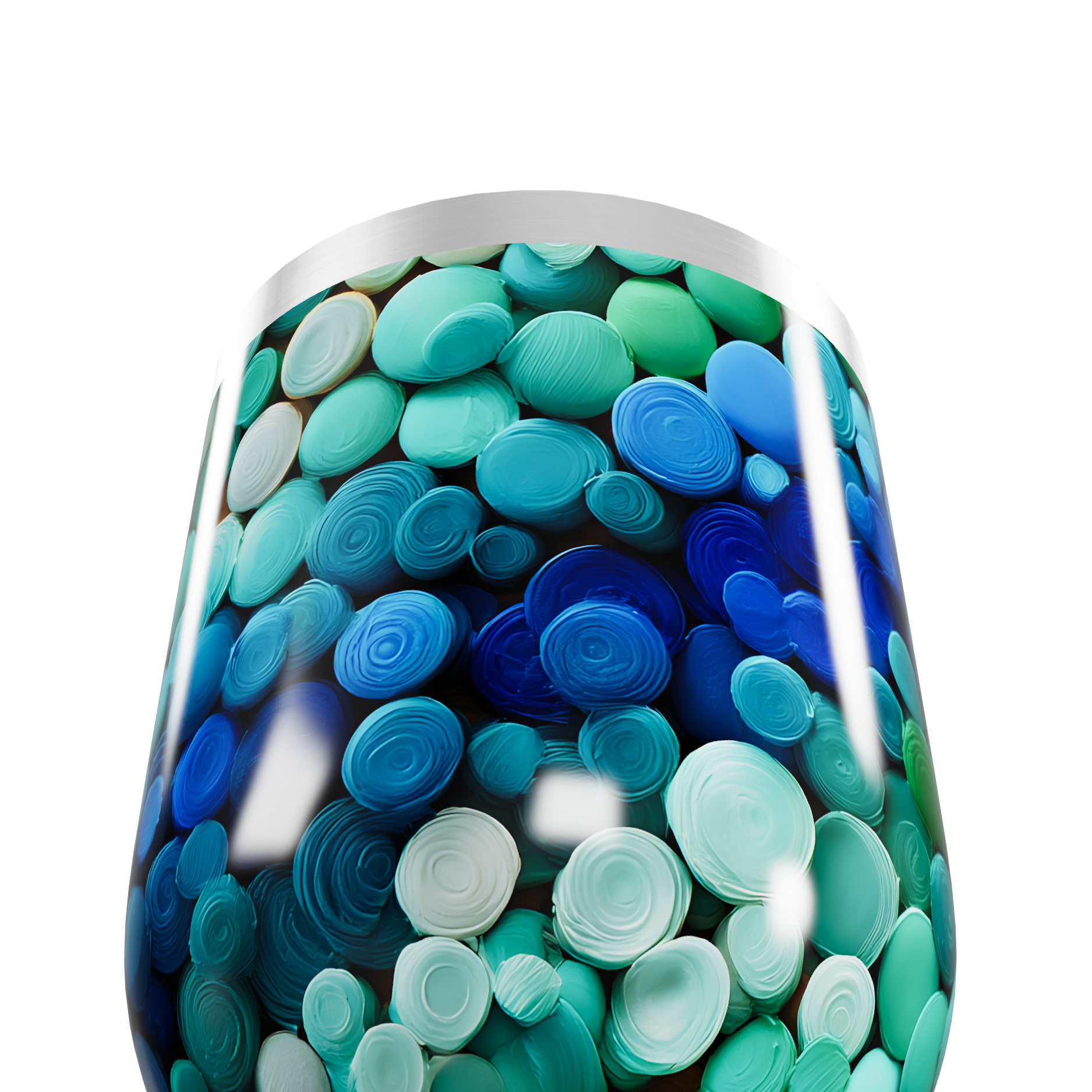 Copo Térmico Slim - Estampado Azul e Verde