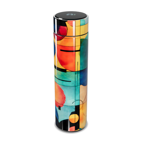 Garrafa Térmica Touch - Estampa Colorida Abstrata