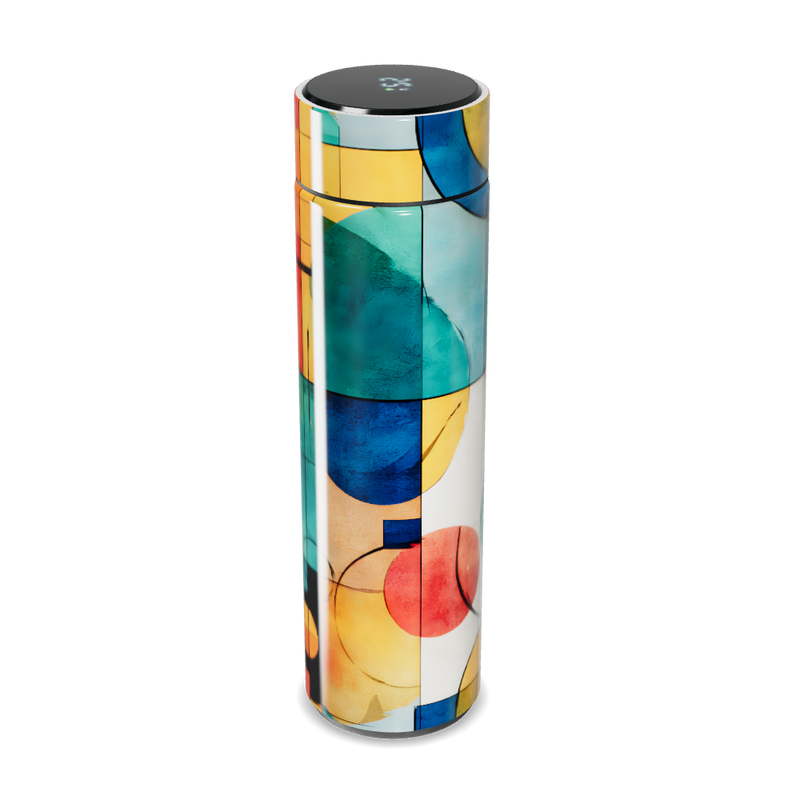 Garrafa Térmica Touch - Estampa Colorida Abstrata