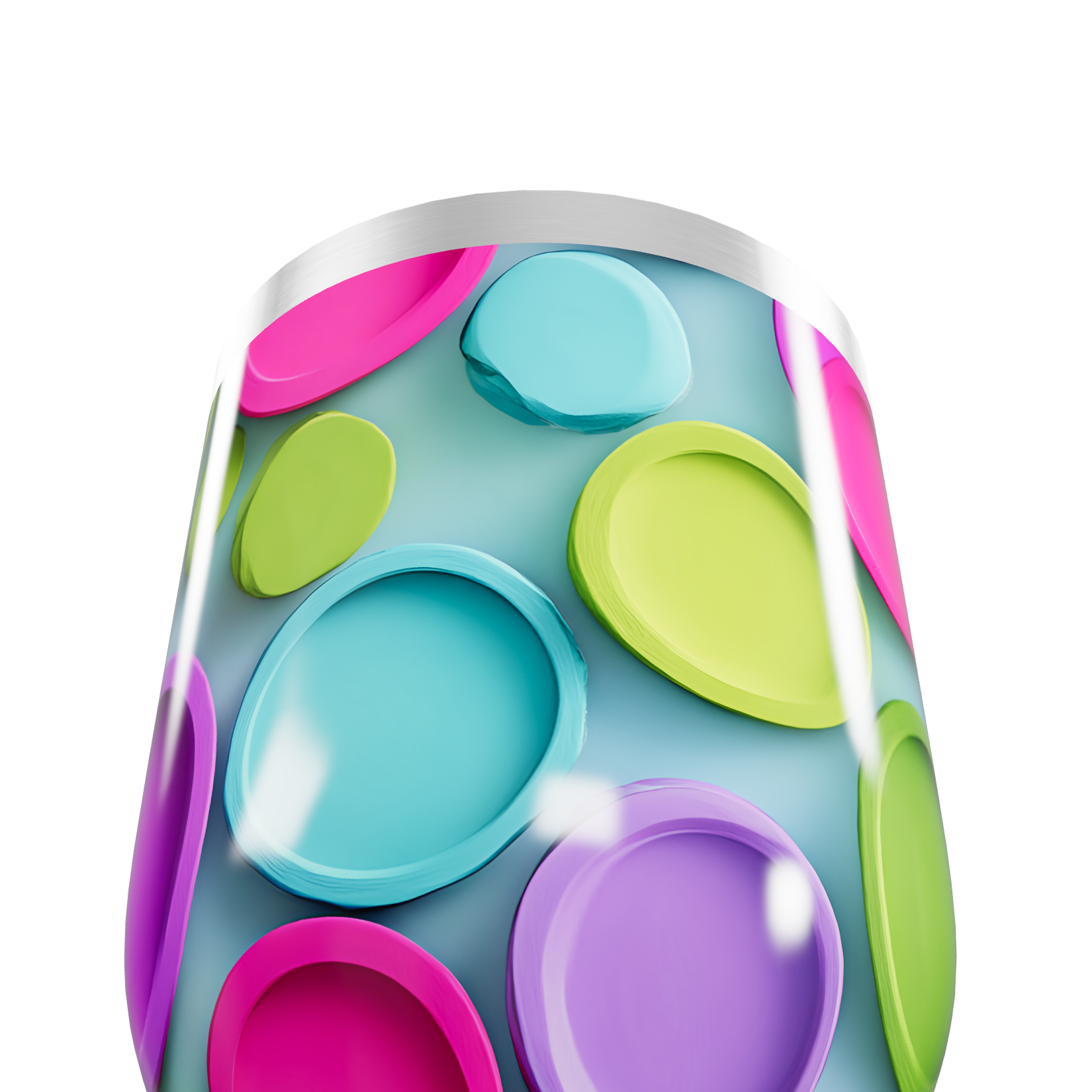 Copo Térmico Slim - Colorido com Bolhas