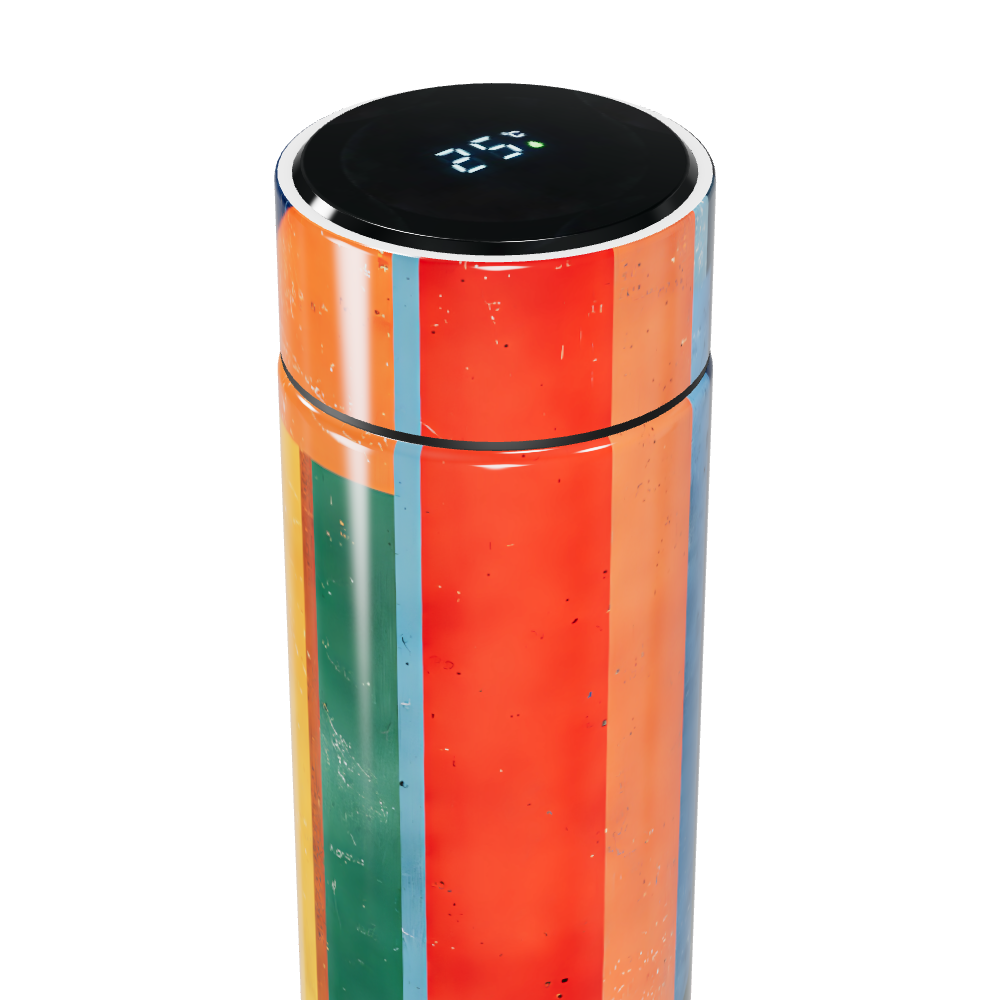 Garrafa Térmica Touch - Listras Coloridas