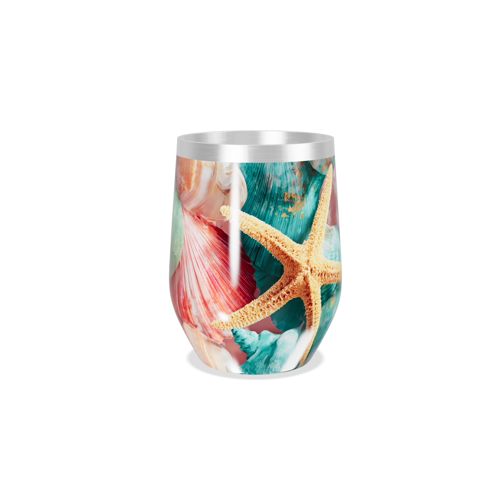 Copo Térmico Slim - Estampa Praia Colorida