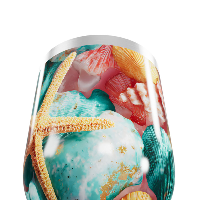 Copo Térmico Slim - Estampa Praia Colorida