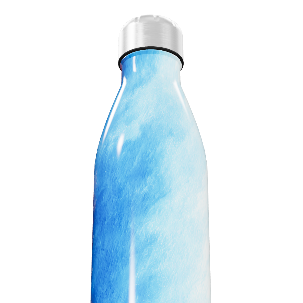 Garrafa Inox - Azul Marmorizada