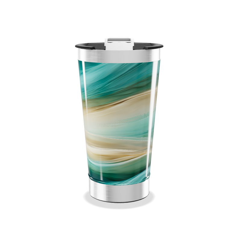 Copo Térmico - Estampa Azul e Bege