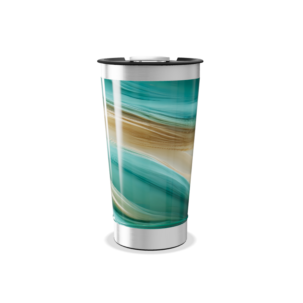 Copo Térmico - Estampa Azul e Bege