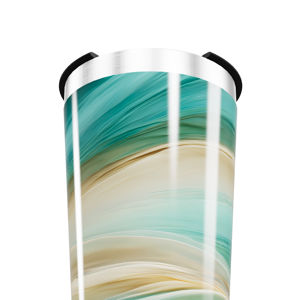 Copo Térmico - Estampa Azul e Bege