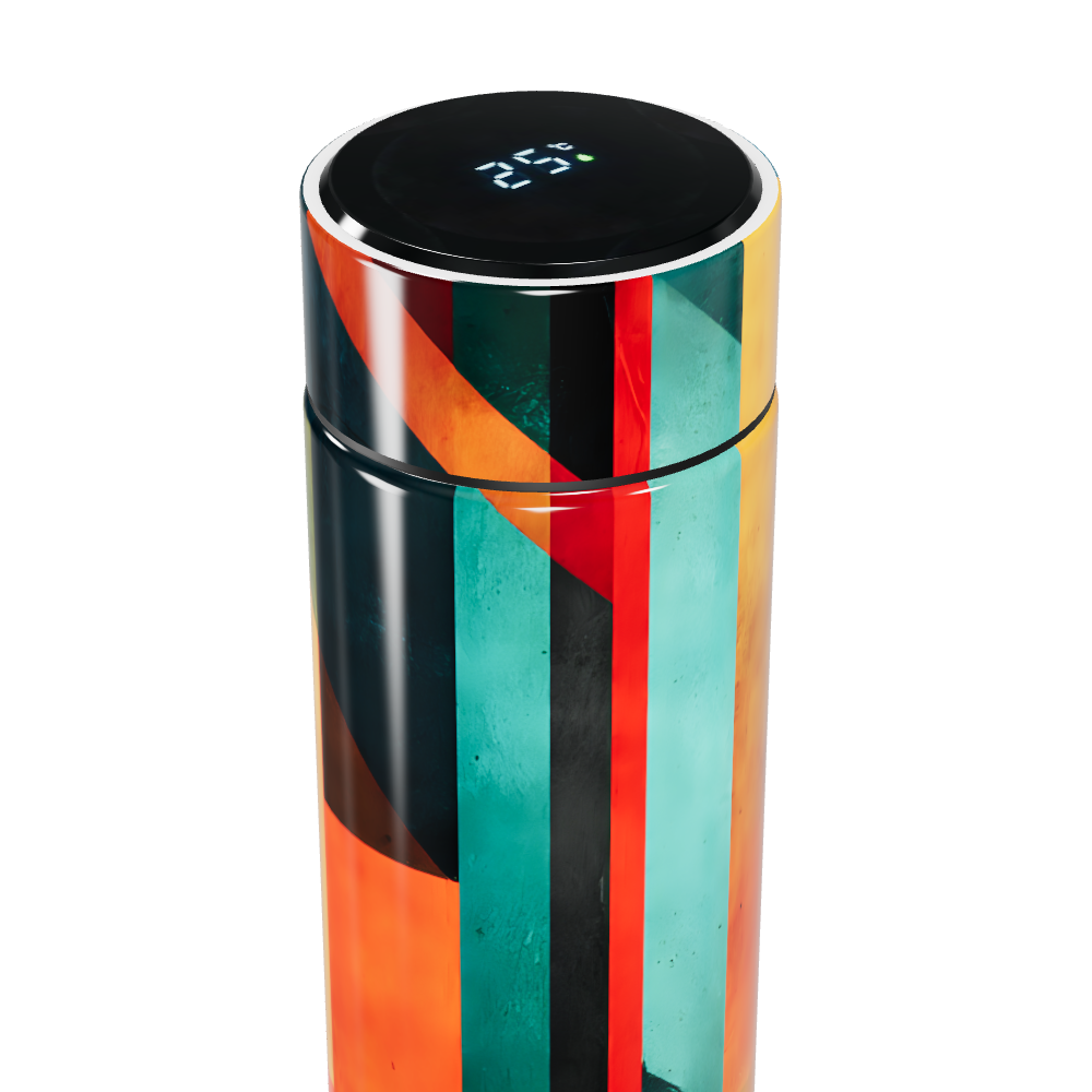 Garrafa Térmica Touch - Colorida com Listras