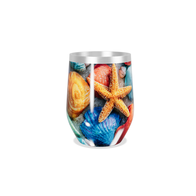 Copo Térmico Slim - Conchas Coloridas Inox