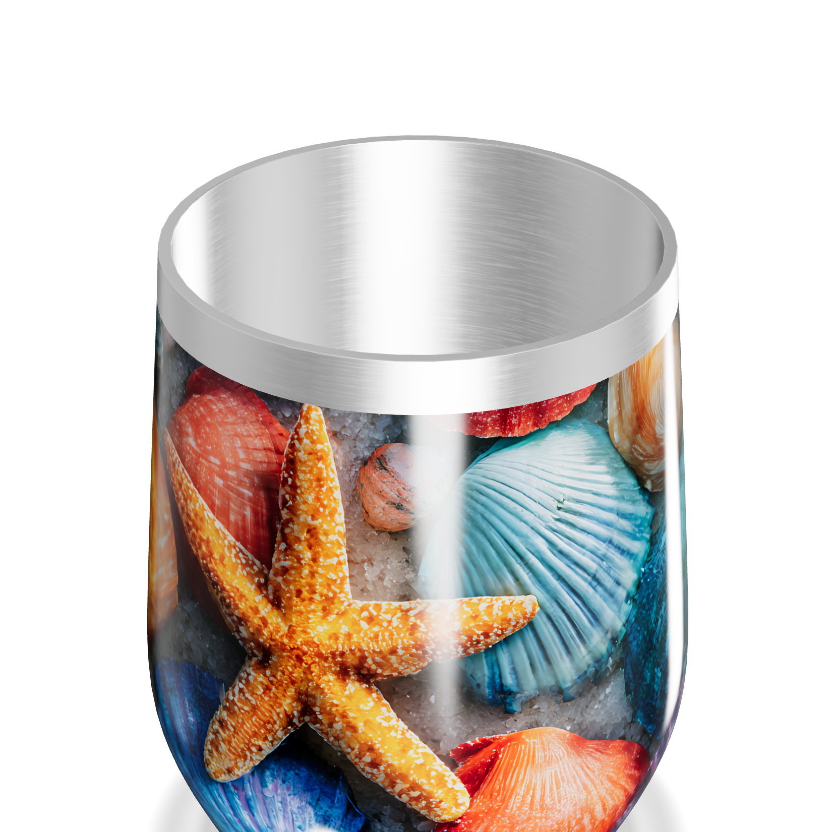 Copo Térmico Slim - Conchas Coloridas Inox