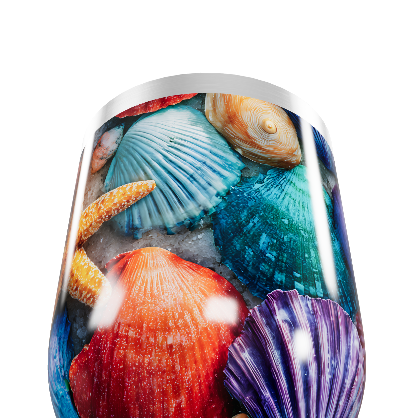 Copo Térmico Slim - Conchas Coloridas Inox