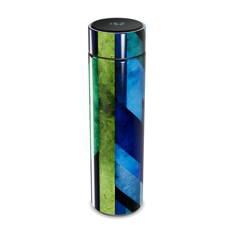 Garrafa Térmica Touch - Azul Verde Estampada