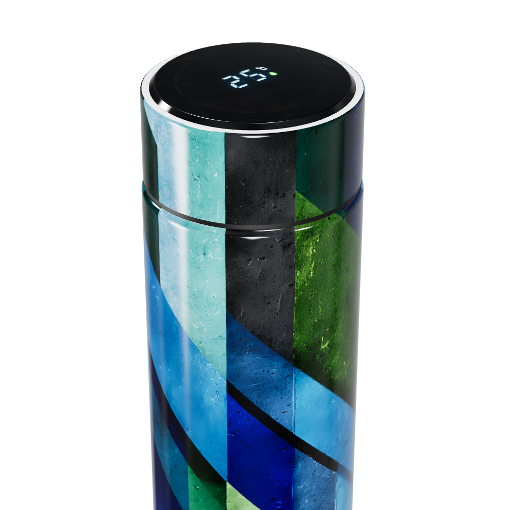 Garrafa Térmica Touch - Azul Verde Estampada