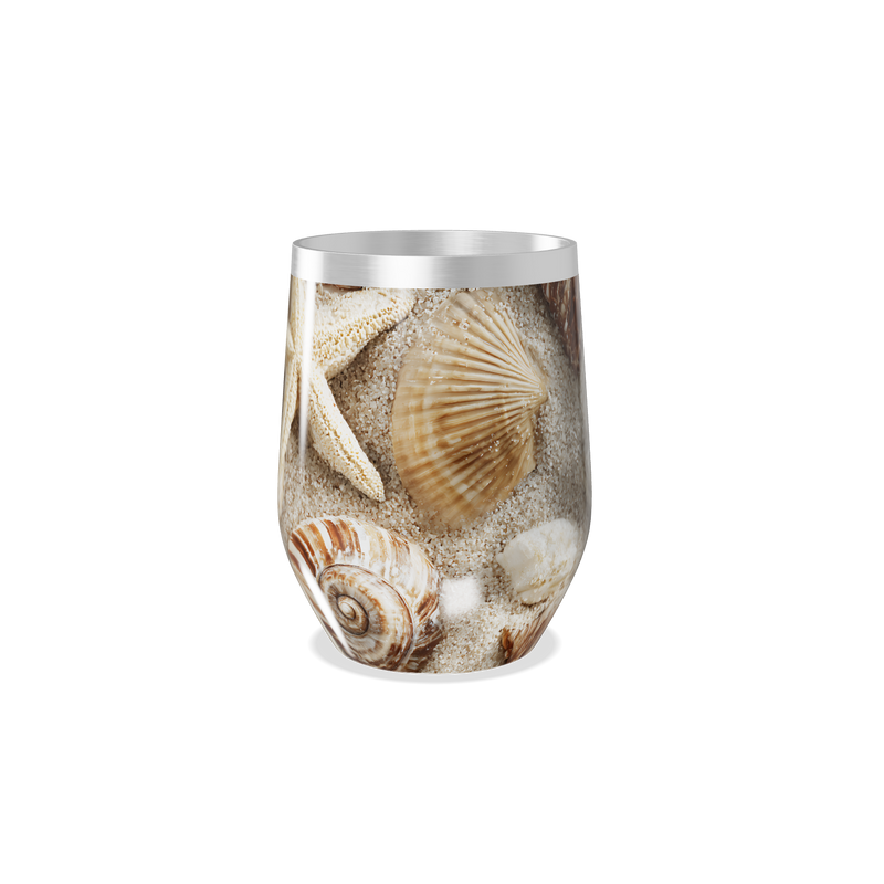 Copo Térmico Slim - Estampa Conchas Marítimas
