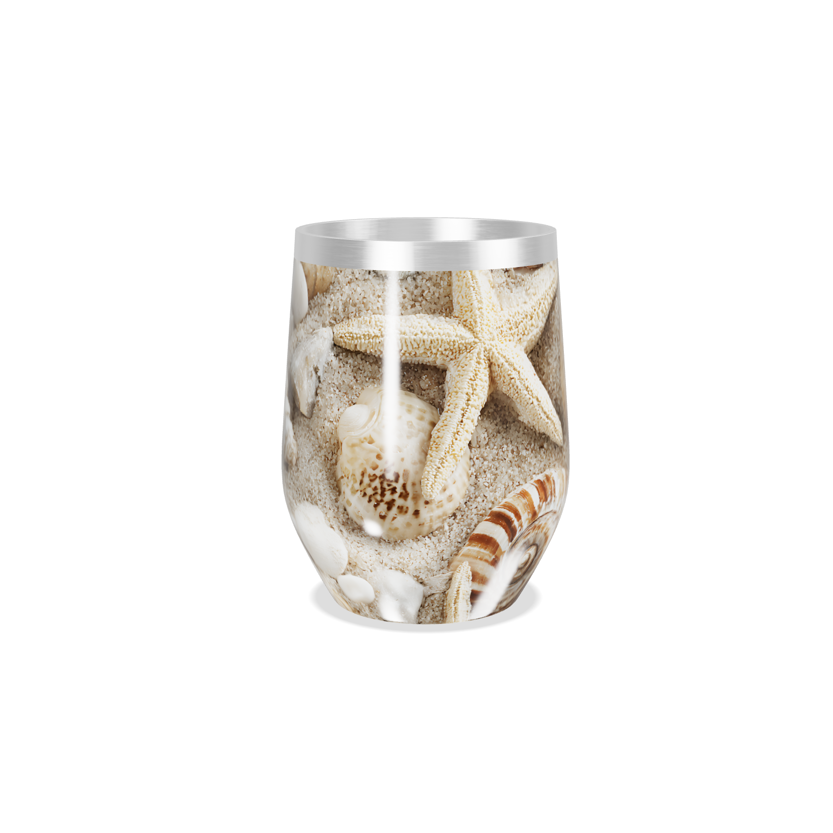 Copo Térmico Slim - Estampa Conchas Marítimas