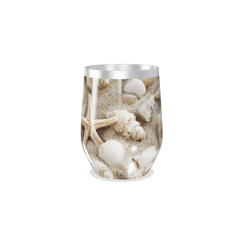 Copo Térmico Slim - Estampa Conchas Marítimas