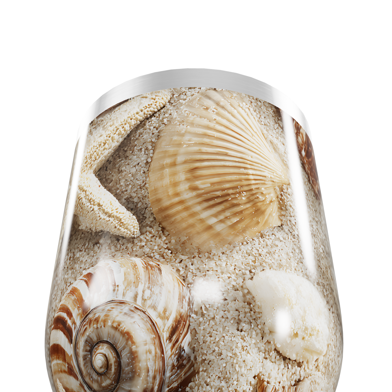 Copo Térmico Slim - Estampa Conchas Marítimas