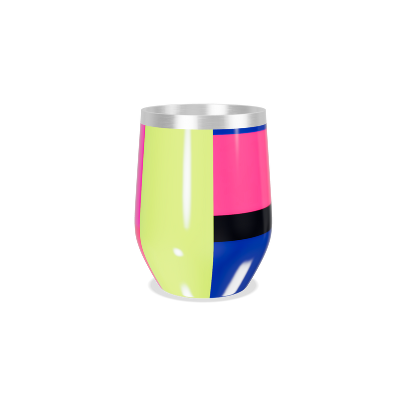 Copo Térmico Slim - Colorido Inox Azul e Rosa