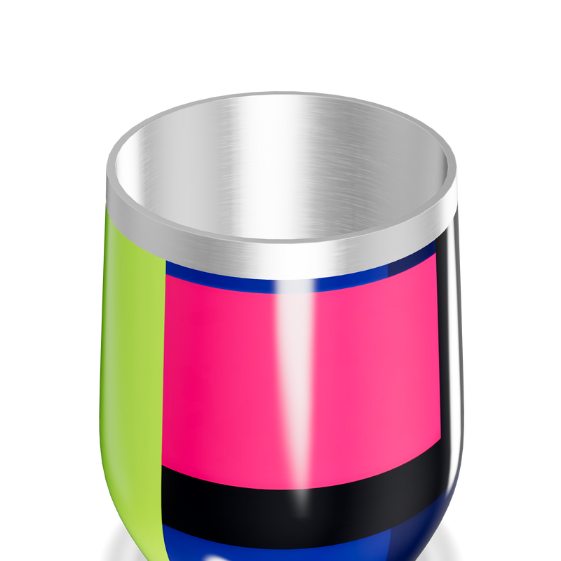 Copo Térmico Slim - Colorido Inox Azul e Rosa