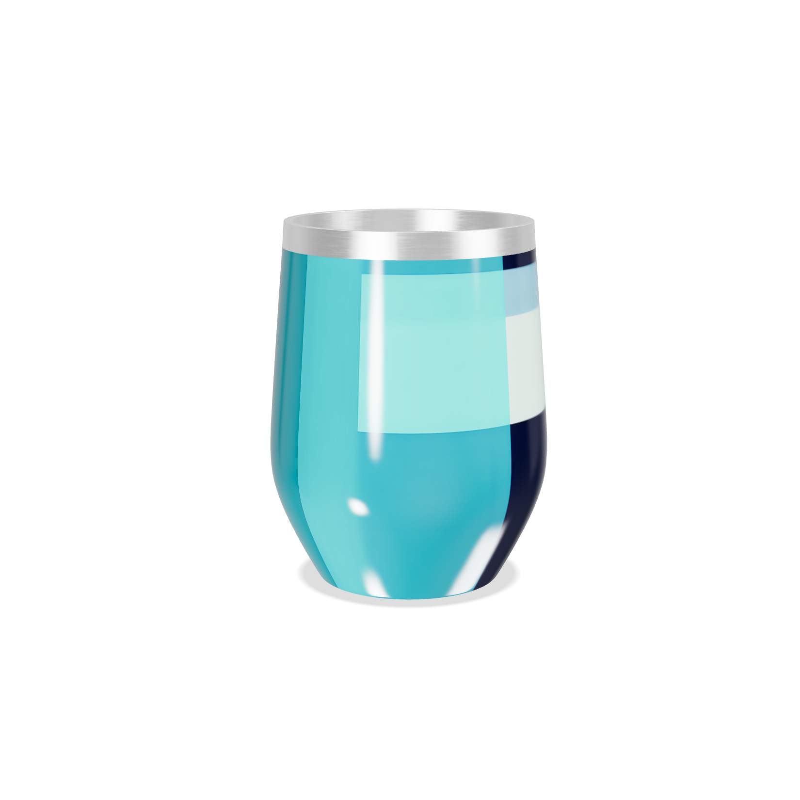 Copo Térmico Slim - Azul e Verde Quadriculado