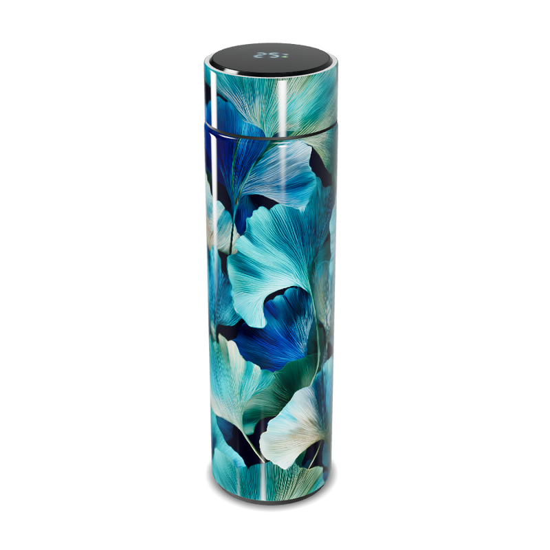 Garrafa Térmica Touch Floral Azul