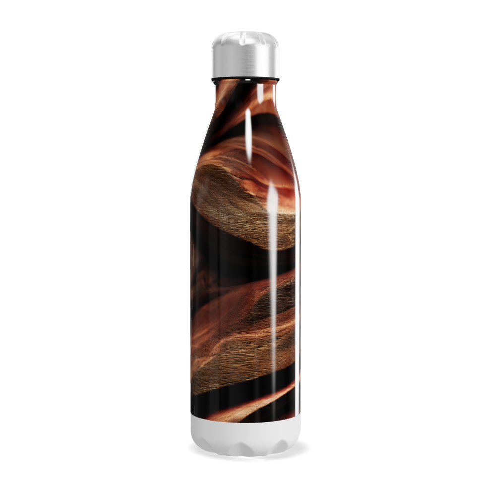 Garrafa Inox Estampa Madeira Verde