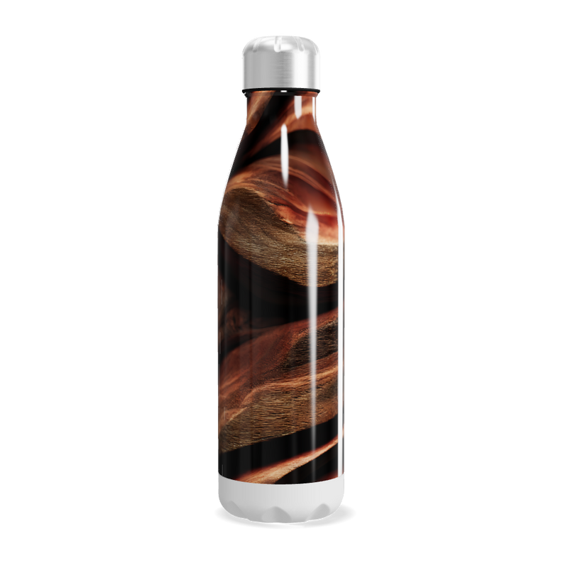 Garrafa Inox Estampa Madeira Verde