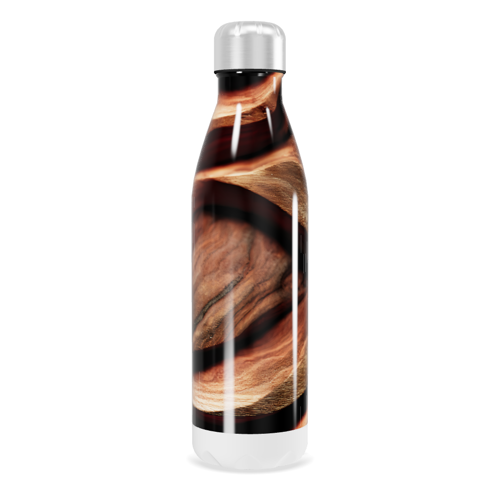 Garrafa Inox Estampa Madeira Verde