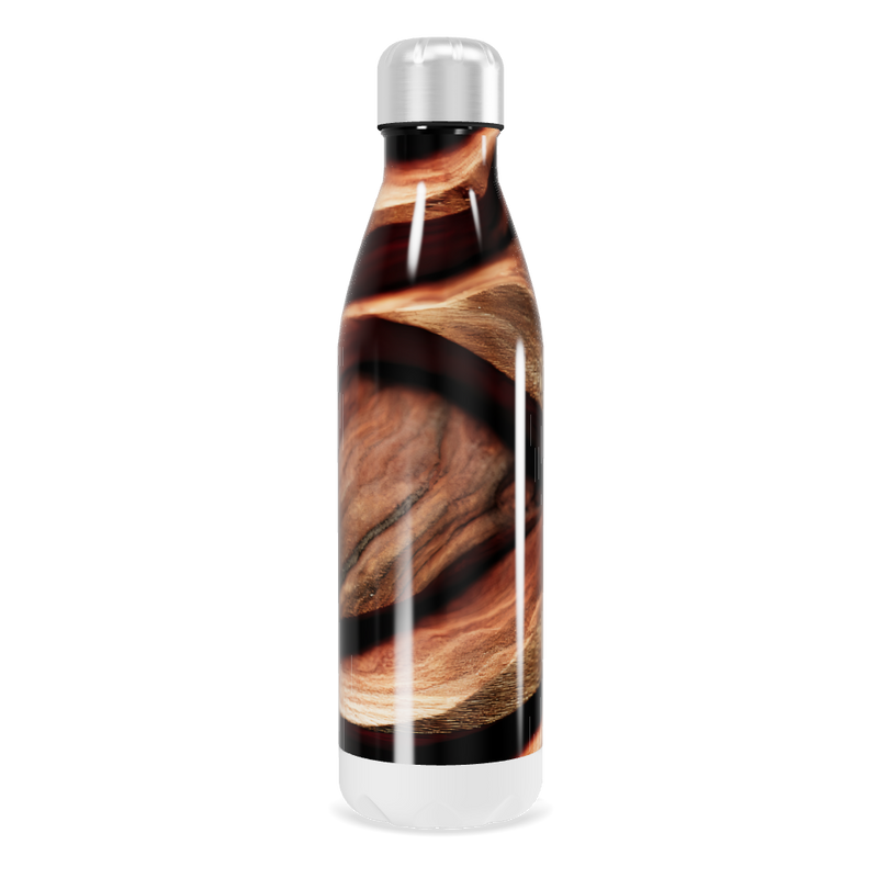 Garrafa Inox Estampa Madeira Verde