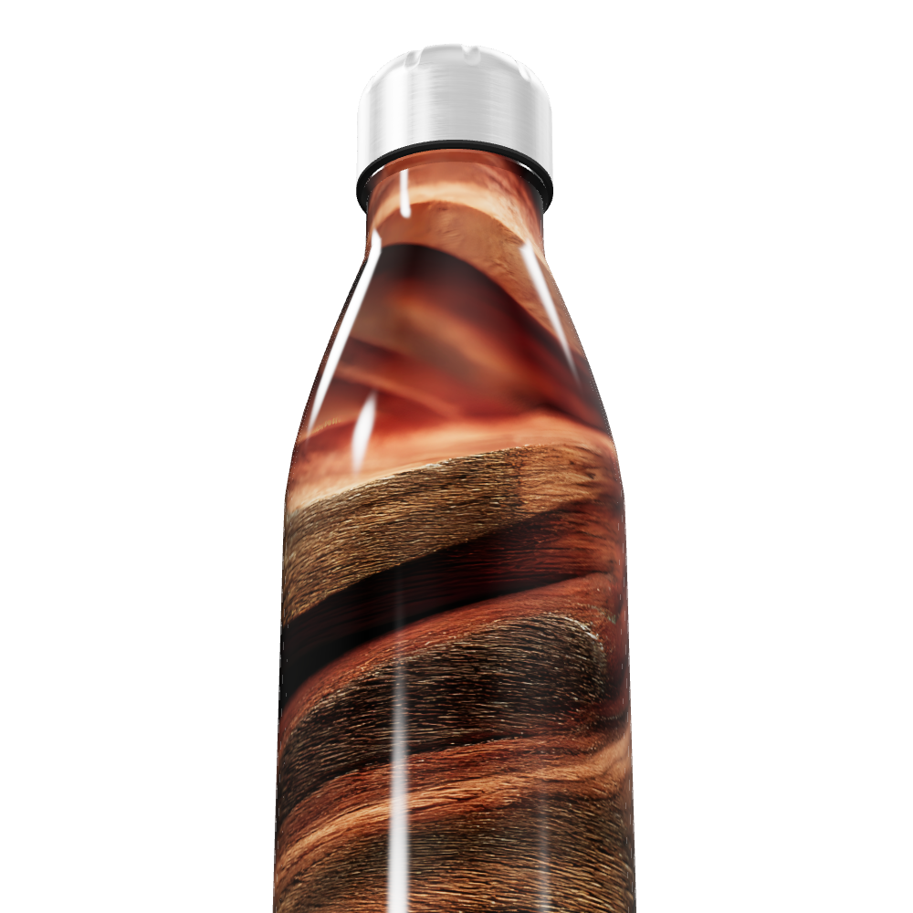 Garrafa Inox Estampa Madeira Verde