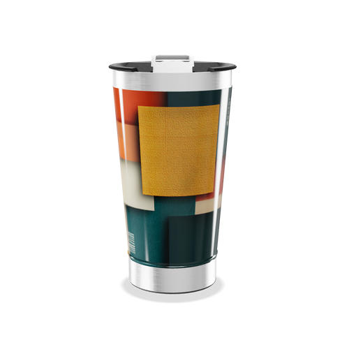 Copo Térmico - Estampa Geométrica Colorida