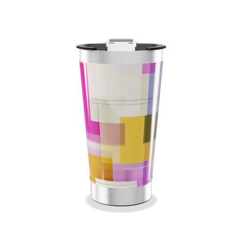 Copo Térmico - Com estampa geométrica colorida
