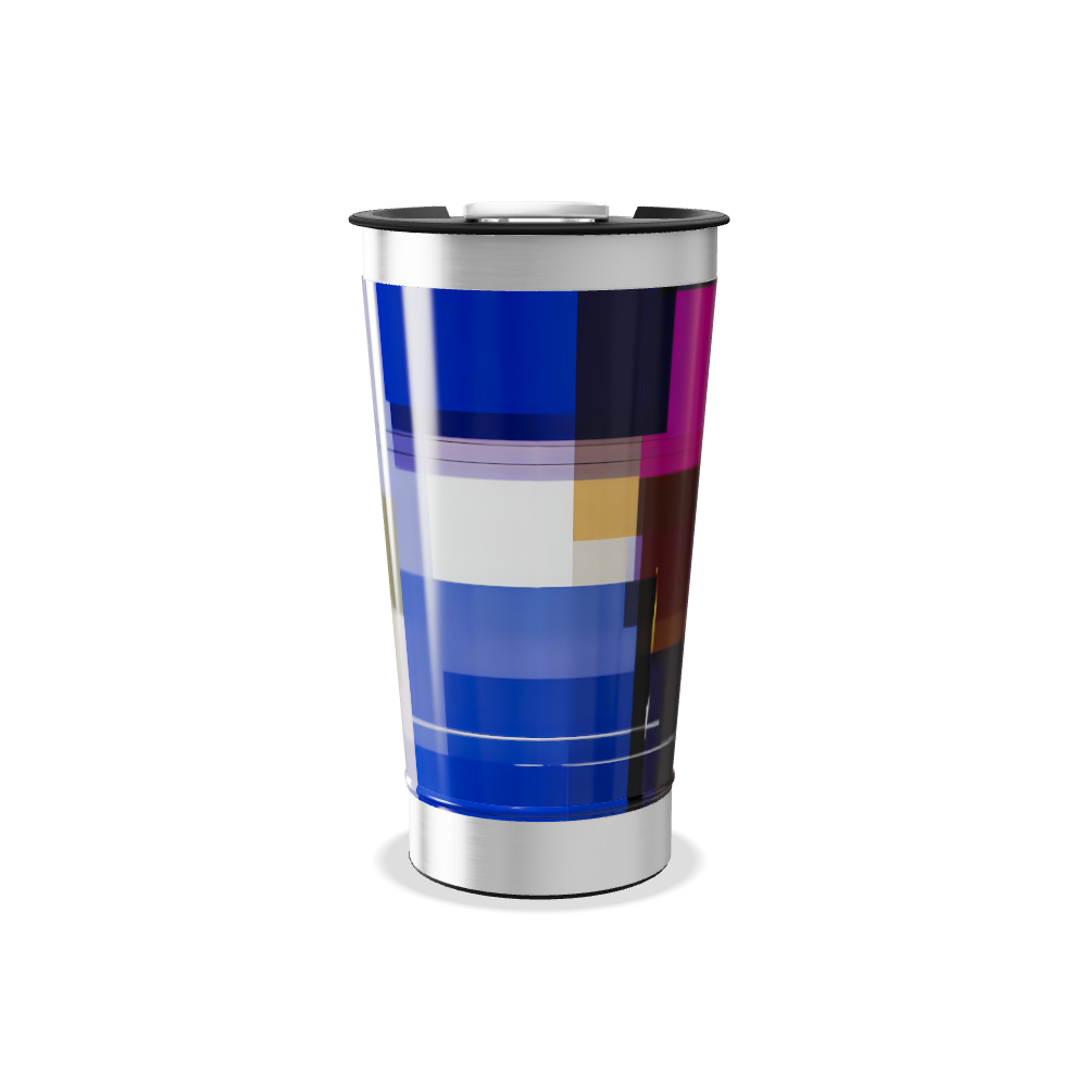 Copo Térmico - Com estampa geométrica colorida
