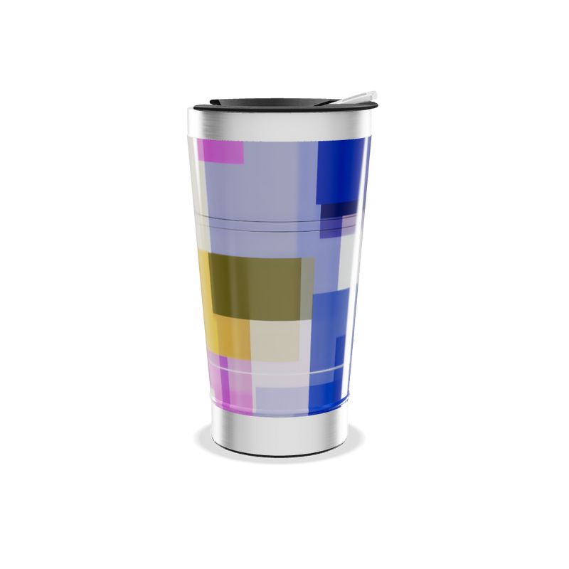 Copo Térmico - Com estampa geométrica colorida