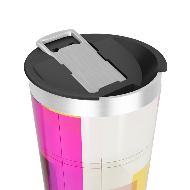 Copo Térmico - Com estampa geométrica colorida