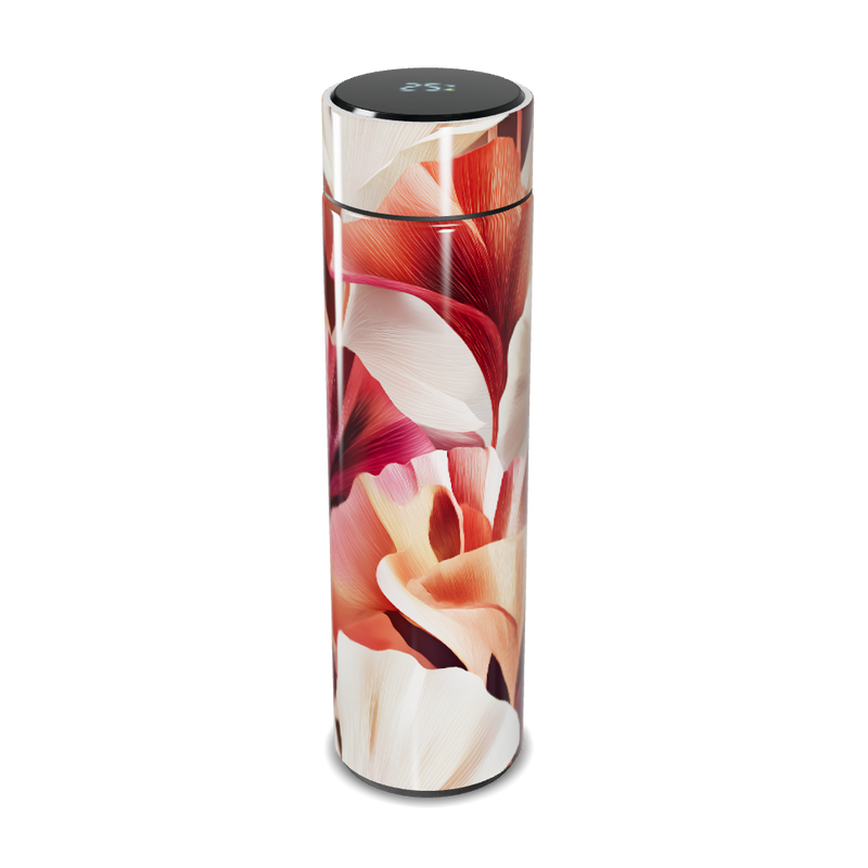 Garrafa Térmica Touch - Floral Colorida Display LED