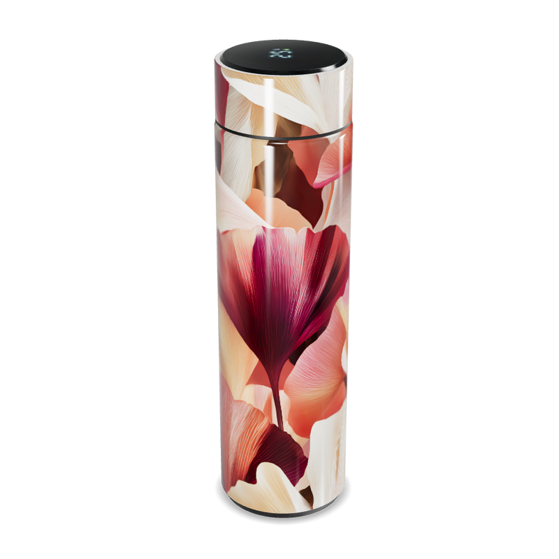 Garrafa Térmica Touch - Floral Colorida Display LED
