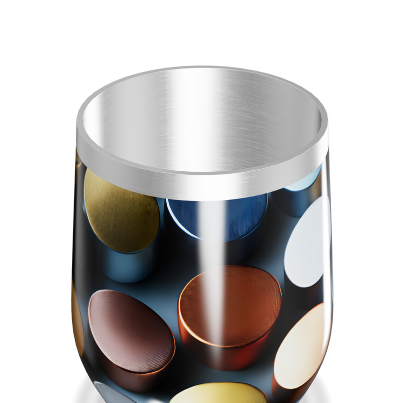 Copo Térmico Slim - Estampado Bolinhas Coloridas