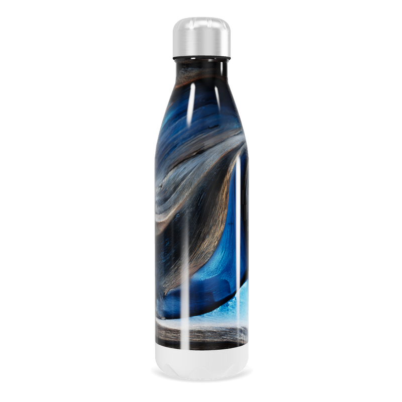 Garrafa Inox - Design Marmorizado Azul
