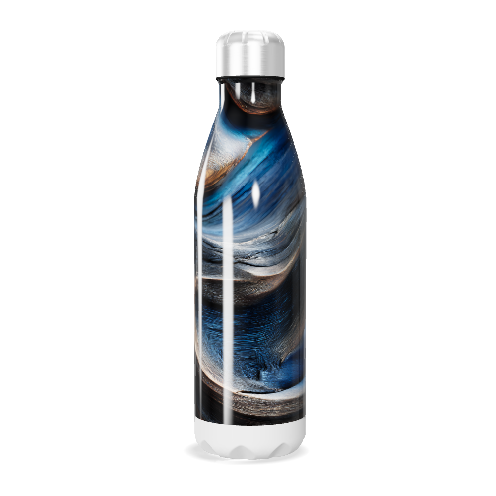 Garrafa Inox - Design Marmorizado Azul