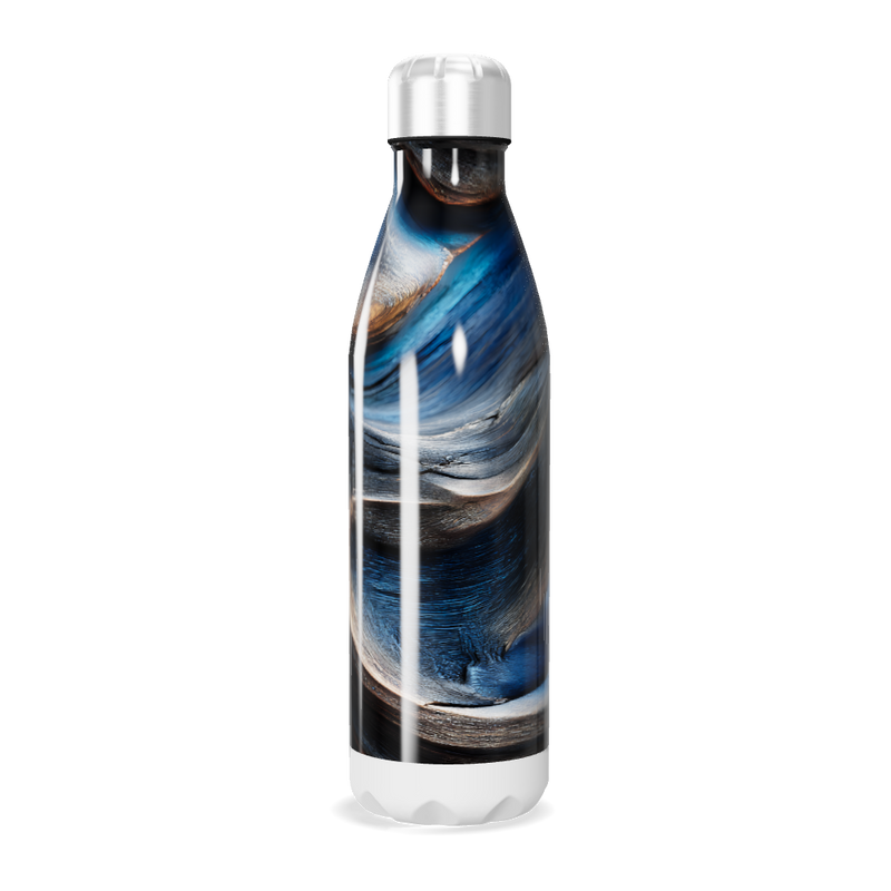 Garrafa Inox - Design Marmorizado Azul