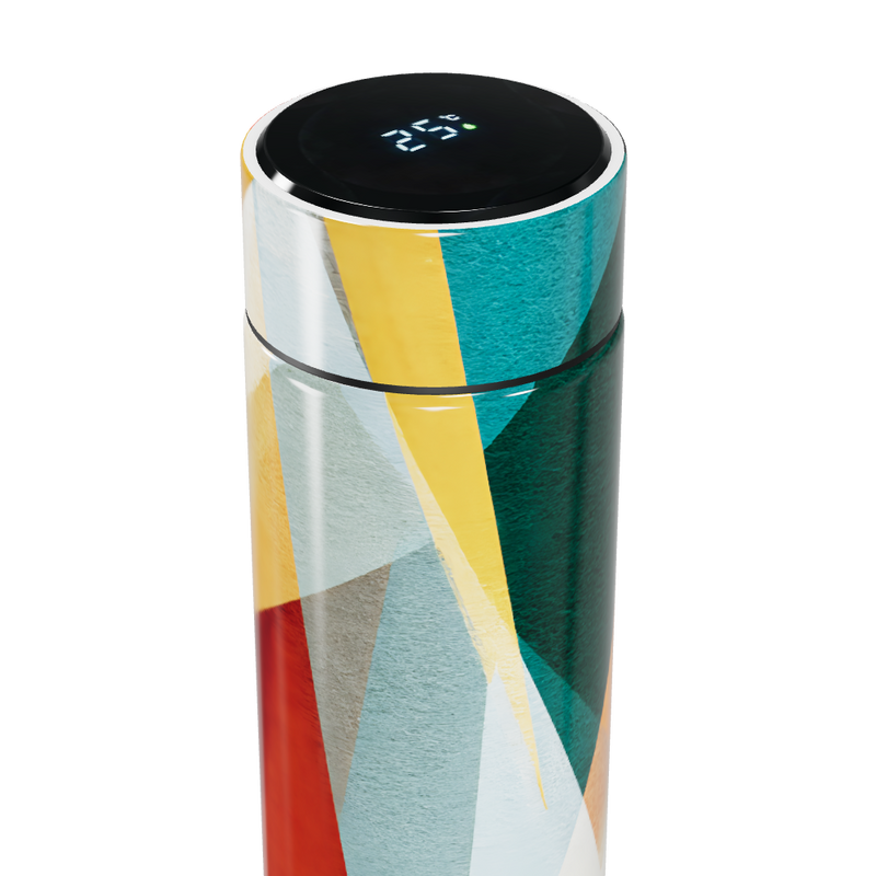 Garrafa Térmica Touch - Estampa Geométrica Colorida