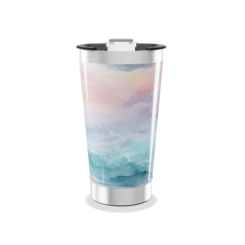 Copo Térmico - Estampa Pastel Aquarela