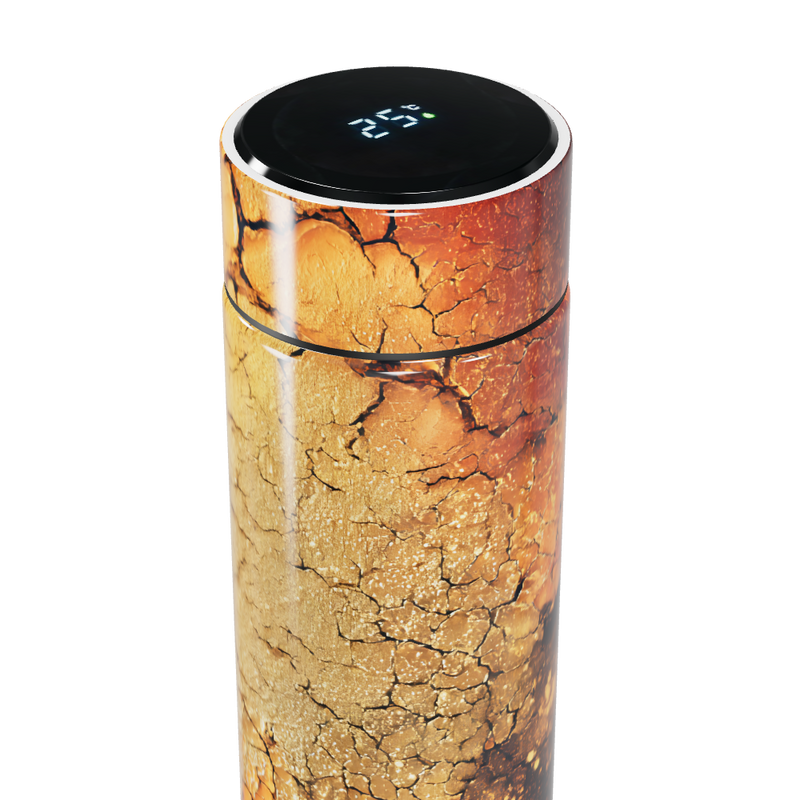 Garrafa Térmica Touch - Estampa Abstrata Marrom