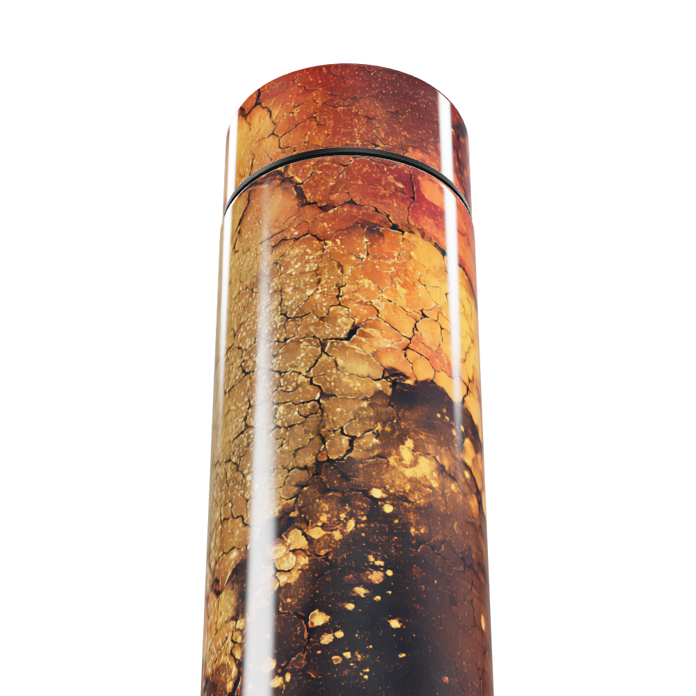 Garrafa Térmica Touch - Estampa Abstrata Marrom