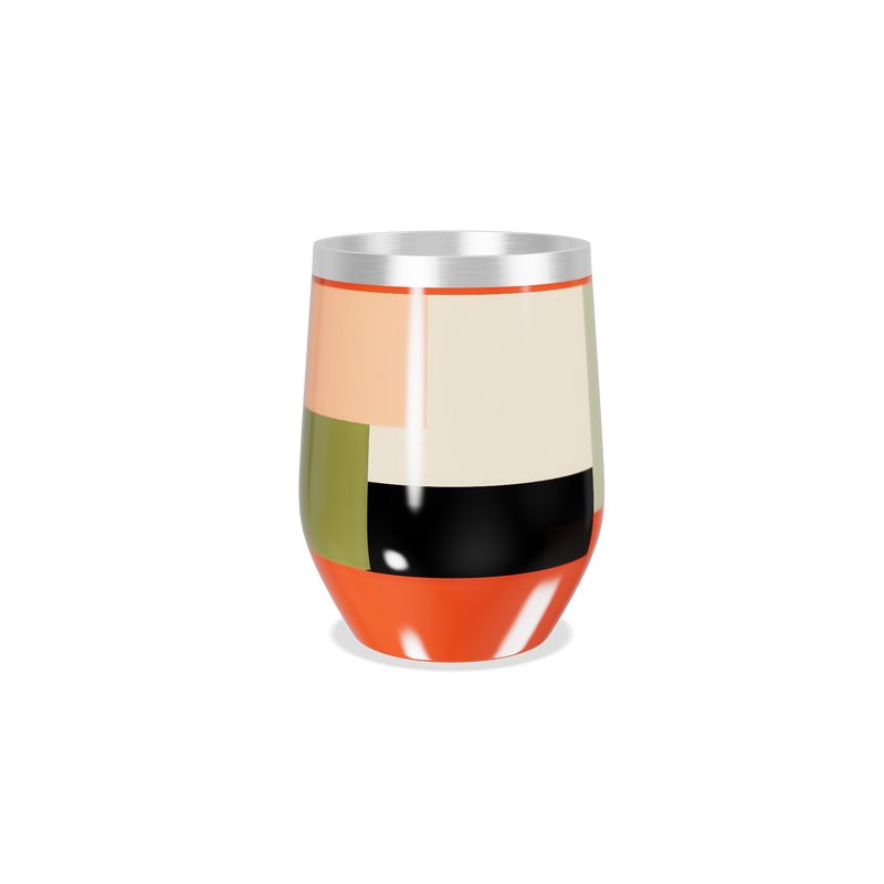 Copo Térmico Slim - Estampa Geométrica Colorida