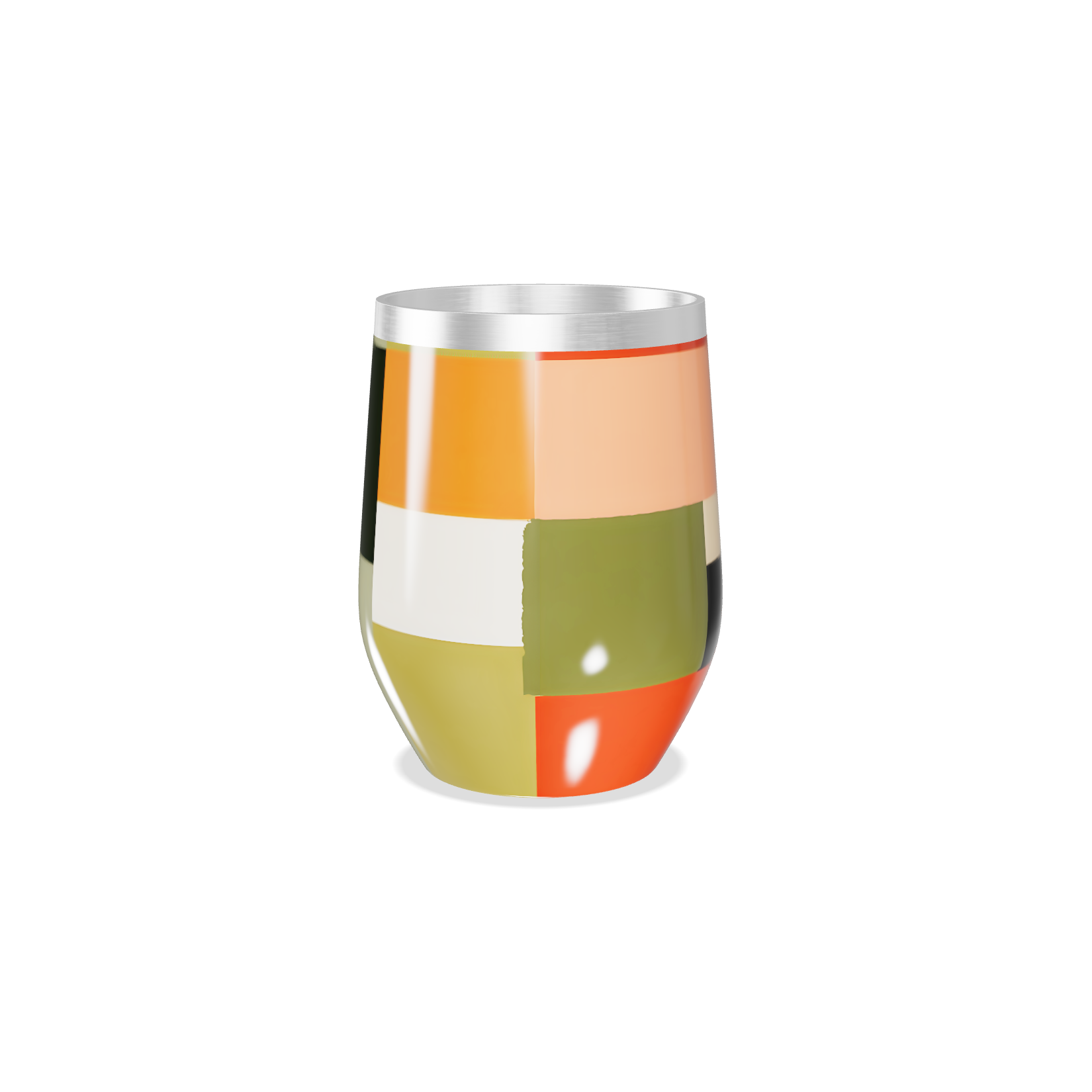 Copo Térmico Slim - Estampa Geométrica Colorida