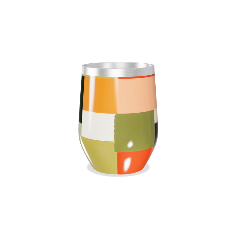 Copo Térmico Slim - Estampa Geométrica Colorida