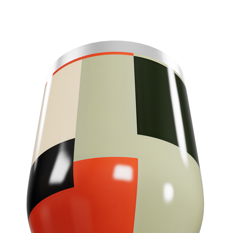 Copo Térmico Slim - Estampa Geométrica Colorida