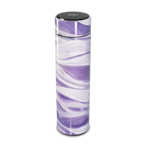 Garrafa Térmica Touch - Roxa com Estampa Ondulada